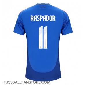 Italien Giacomo Raspadori #11 Replik Heimtrikot EM 2024 Kurzarm